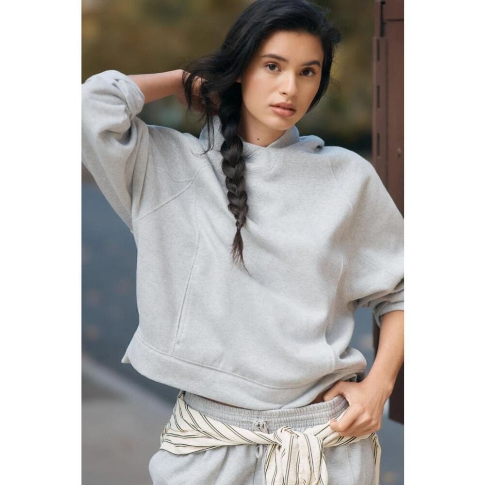 Anthropologie Daily Practice Sparkle Pullover Hooded Sweater